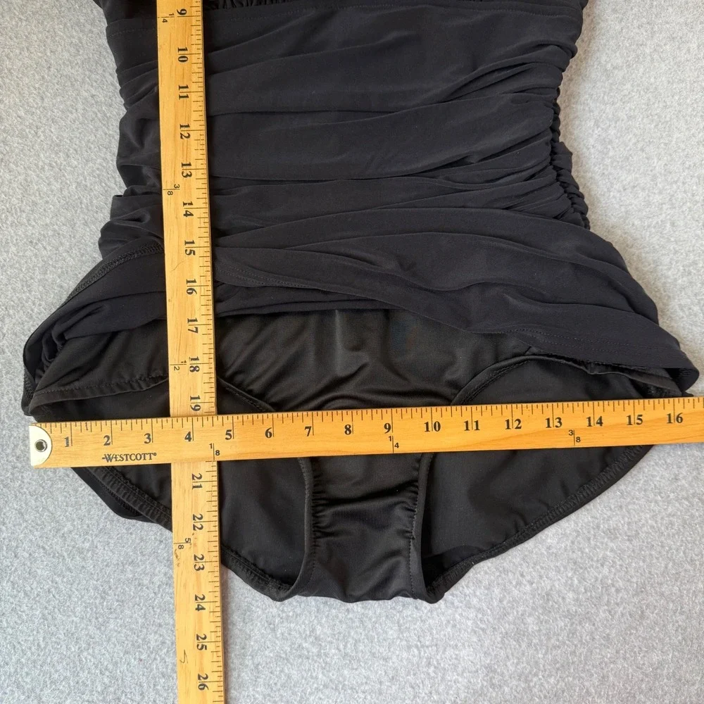 Magic Suit Yvonne Halter One Piece Swimsuit Swim Dress Black Womens Size 10 - 12